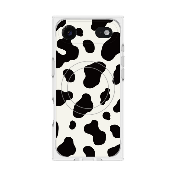 プレミアムスクエアケース with MagSafe［ Cow - White ］