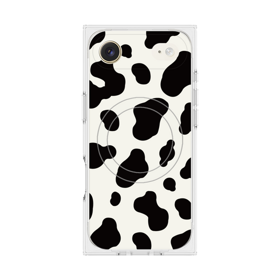 プレミアムスクエアケース with MagSafe［ Cow - White ］