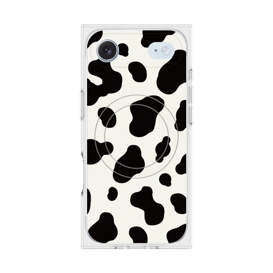 プレミアムスクエアケース with MagSafe［ Cow - White ］