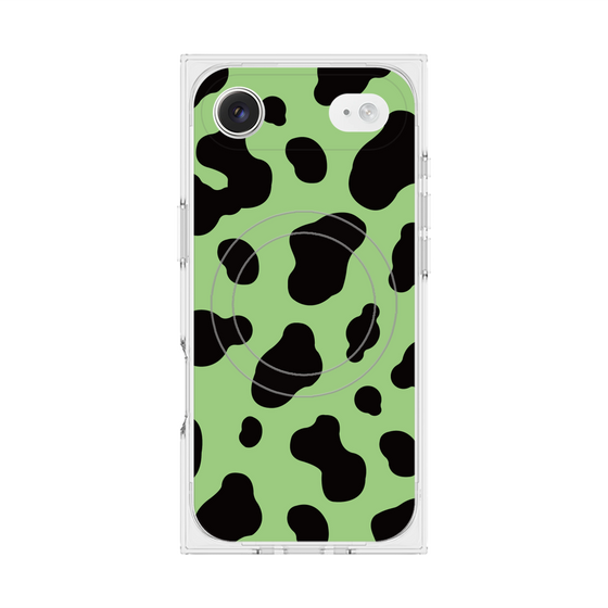 プレミアムスクエアケース with MagSafe［ Cow - Green ］