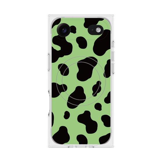 プレミアムスクエアケース with MagSafe［ Cow - Green ］