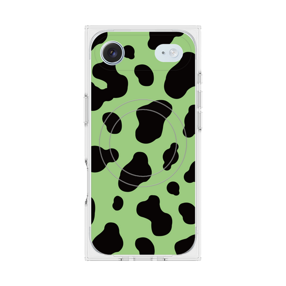 プレミアムスクエアケース with MagSafe［ Cow - Green ］