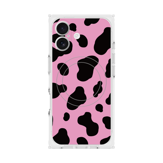 プレミアムスクエアケース with MagSafe［ Cow - Pink ］