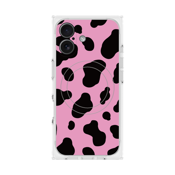プレミアムスクエアケース with MagSafe［ Cow - Pink ］