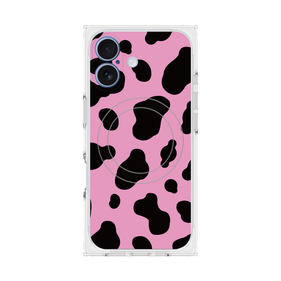 プレミアムスクエアケース with MagSafe［ Cow - Pink ］