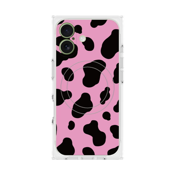 プレミアムスクエアケース with MagSafe［ Cow - Pink ］
