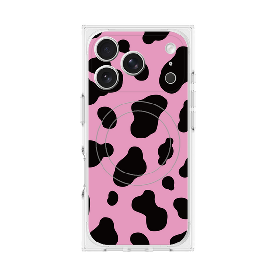 プレミアムスクエアケース with MagSafe［ Cow - Pink ］