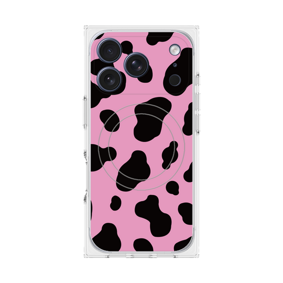プレミアムスクエアケース with MagSafe［ Cow - Pink ］