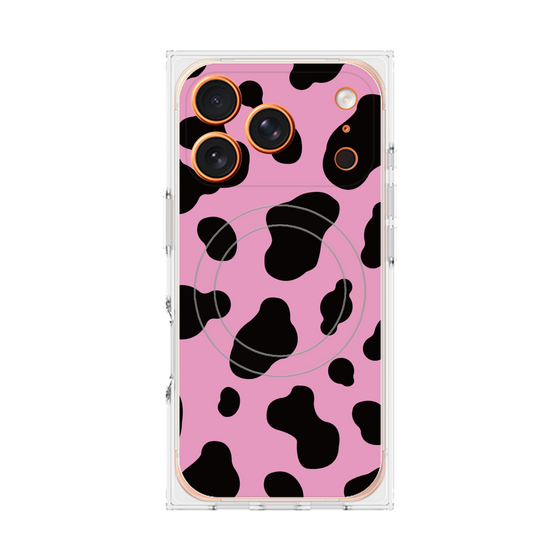 プレミアムスクエアケース with MagSafe［ Cow - Pink ］