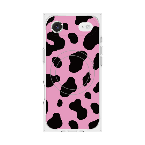 プレミアムスクエアケース with MagSafe［ Cow - Pink ］