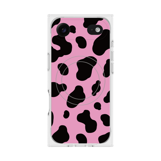 プレミアムスクエアケース with MagSafe［ Cow - Pink ］