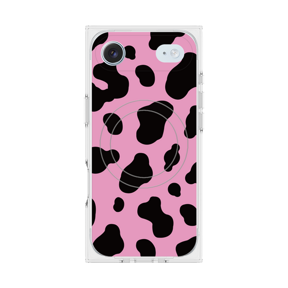 プレミアムスクエアケース with MagSafe［ Cow - Pink ］