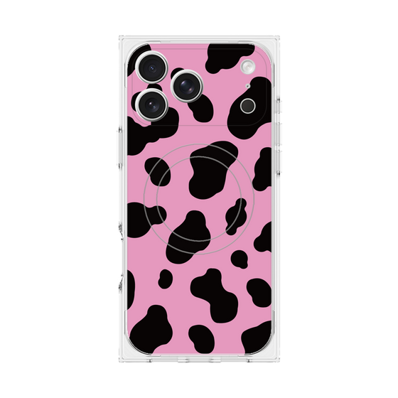 プレミアムスクエアケース with MagSafe［ Cow - Pink ］