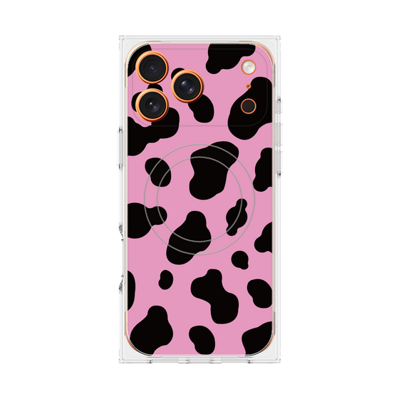 プレミアムスクエアケース with MagSafe［ Cow - Pink ］