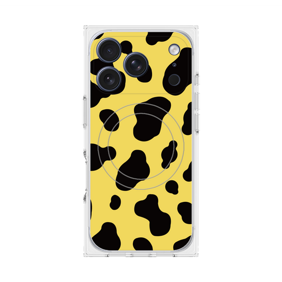 プレミアムスクエアケース with MagSafe［ Cow - Yellow ］