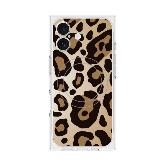 プレミアムスクエアケース with MagSafe［ Leopard - Yellow ］