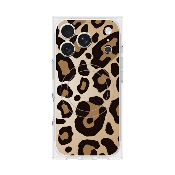 プレミアムスクエアケース with MagSafe［ Leopard - Yellow ］
