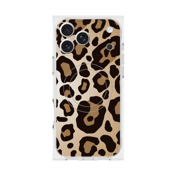 プレミアムスクエアケース with MagSafe［ Leopard - Yellow ］