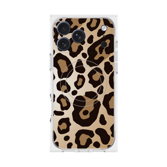 プレミアムスクエアケース with MagSafe［ Leopard - Yellow ］