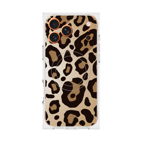 プレミアムスクエアケース with MagSafe［ Leopard - Yellow ］