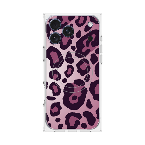 プレミアムスクエアケース with MagSafe［ Leopard - Pink ］