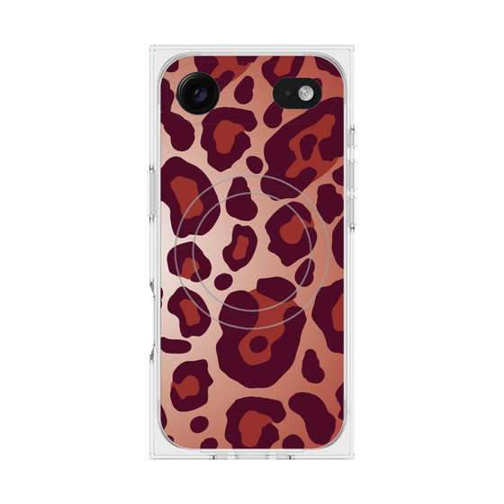 プレミアムスクエアケース with MagSafe［ Leopard - Red ］