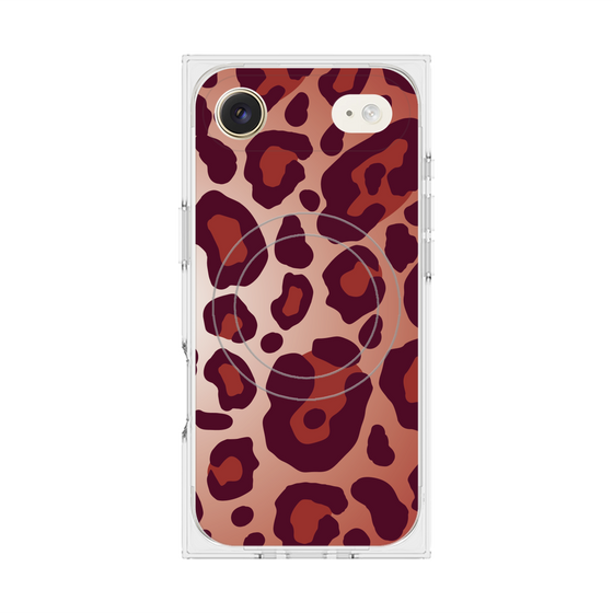プレミアムスクエアケース with MagSafe［ Leopard - Red ］