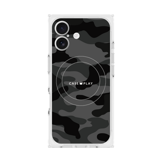 プレミアムスクエアケース with MagSafe［ Camouflage - Black ］
