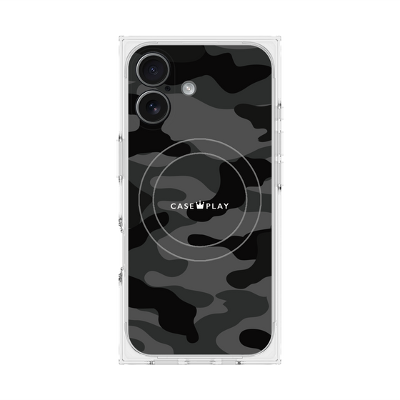 プレミアムスクエアケース with MagSafe［ Camouflage - Black ］