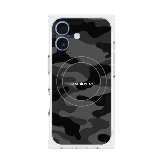 プレミアムスクエアケース with MagSafe［ Camouflage - Black ］