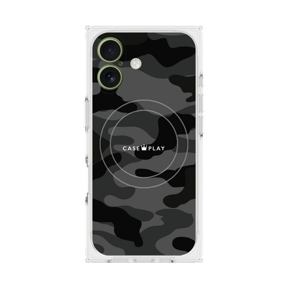 プレミアムスクエアケース with MagSafe［ Camouflage - Black ］