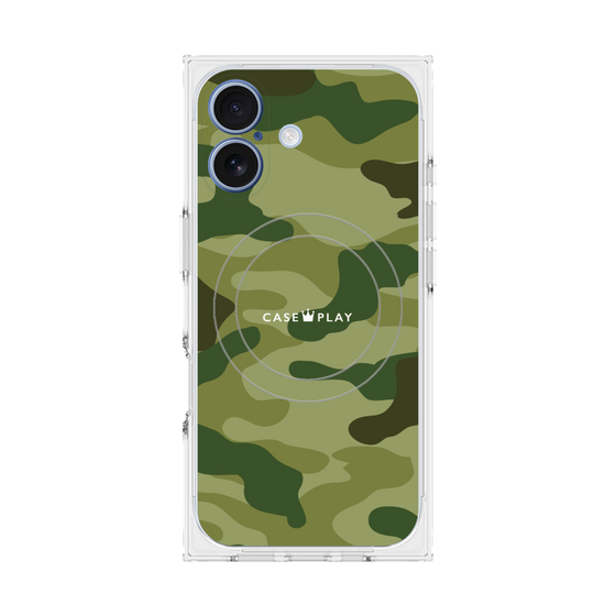 プレミアムスクエアケース with MagSafe［ Camouflage - Green ］