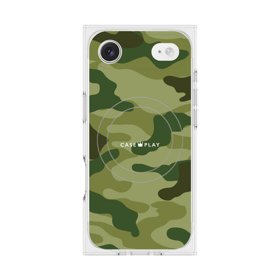 プレミアムスクエアケース with MagSafe［ Camouflage - Green ］
