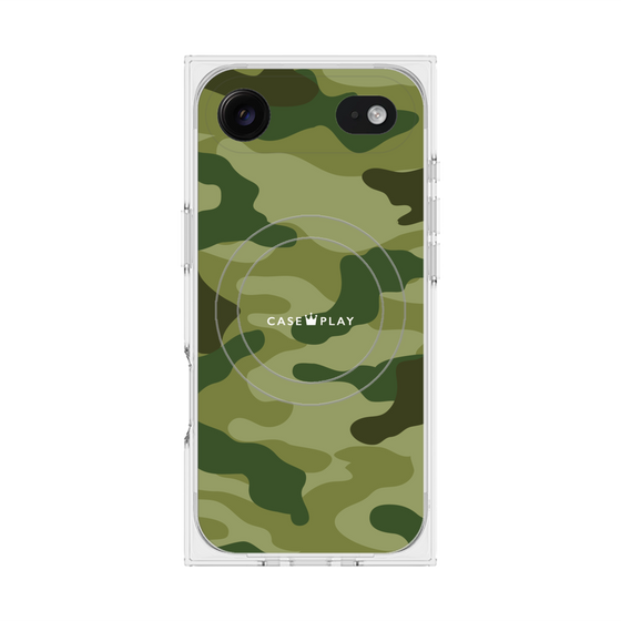 プレミアムスクエアケース with MagSafe［ Camouflage - Green ］