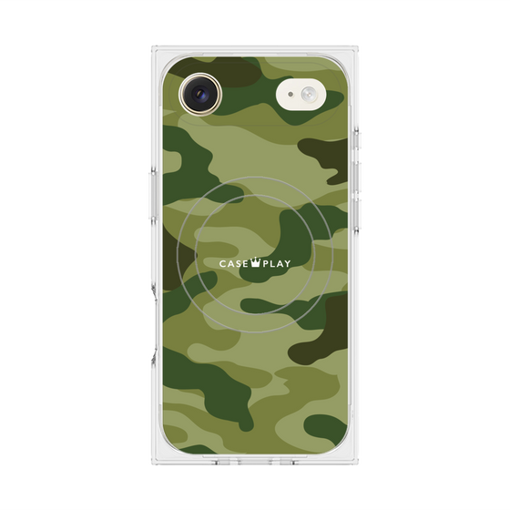 プレミアムスクエアケース with MagSafe［ Camouflage - Green ］