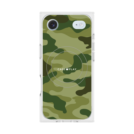 プレミアムスクエアケース with MagSafe［ Camouflage - Green ］