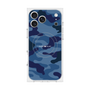 プレミアムスクエアケース with MagSafe［ Camouflage - Blue ］