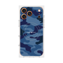 プレミアムスクエアケース with MagSafe［ Camouflage - Blue ］