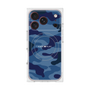 プレミアムスクエアケース with MagSafe［ Camouflage - Blue ］