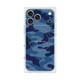 プレミアムスクエアケース with MagSafe［ Camouflage - Blue ］