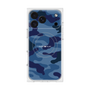 プレミアムスクエアケース with MagSafe［ Camouflage - Blue ］