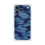 プレミアムスクエアケース with MagSafe［ Camouflage - Blue ］
