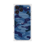 プレミアムスクエアケース with MagSafe［ Camouflage - Blue ］