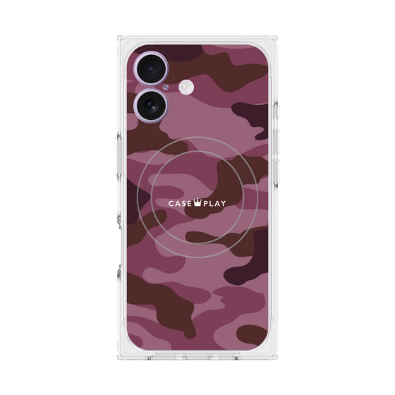 プレミアムスクエアケース with MagSafe［ Camouflage - Pink ］