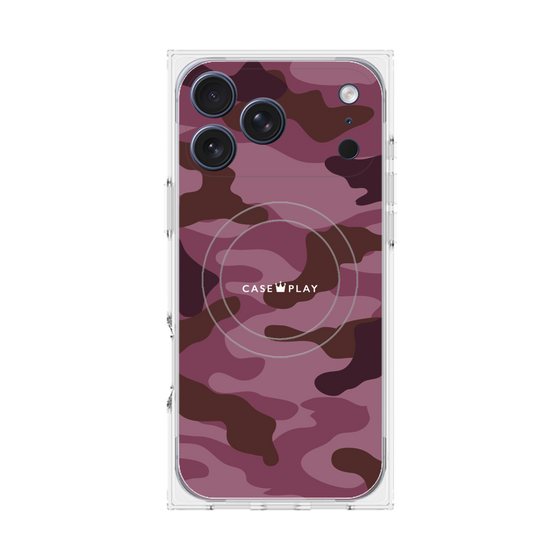 プレミアムスクエアケース with MagSafe［ Camouflage - Pink ］