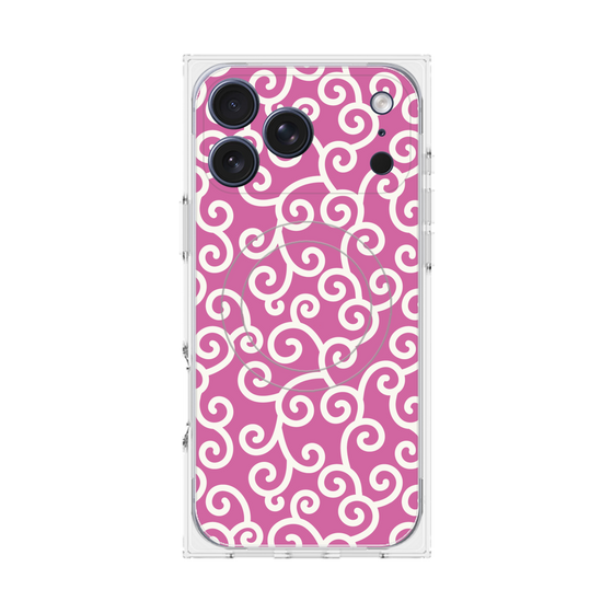 プレミアムスクエアケース with MagSafe［ 唐草模様 - Pink ］