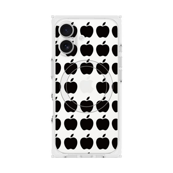 プレミアムスクエアケース with MagSafe［ Apple - Black ］