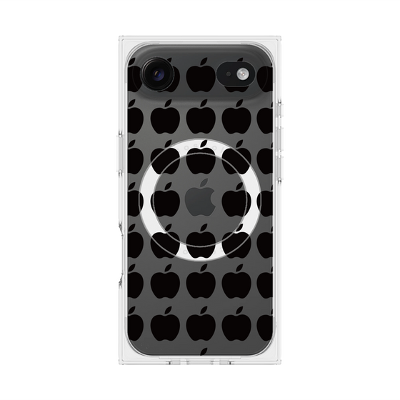 プレミアムスクエアケース with MagSafe［ Apple - Black ］