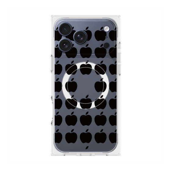 プレミアムスクエアケース with MagSafe［ Apple - Black ］