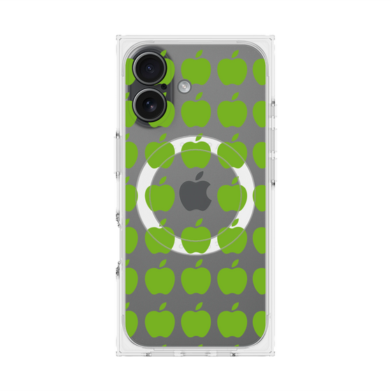 プレミアムスクエアケース with MagSafe［ Apple - Green ］